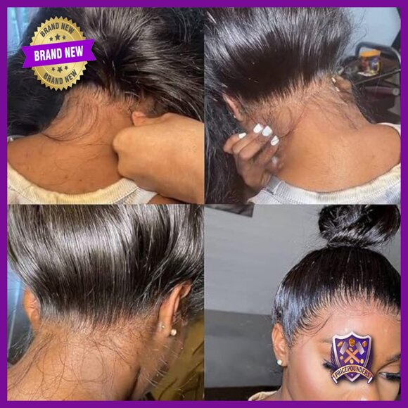 10 Inch 360 Lace Frontal Wig, 180% Density, Glueless, Brazilian Human Hair